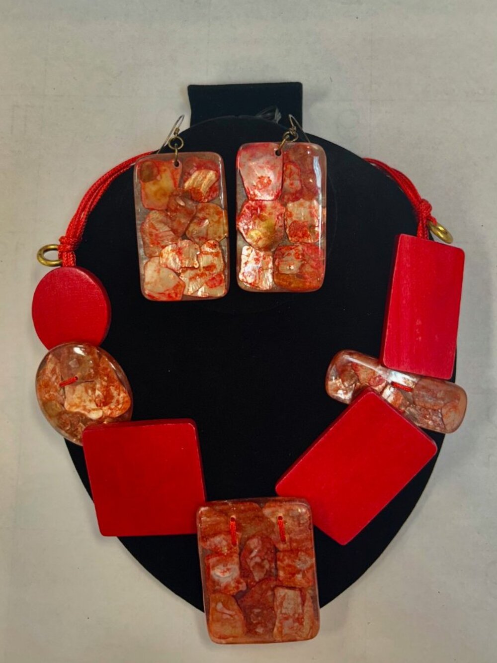 Bold Red Statement Jewelry Set